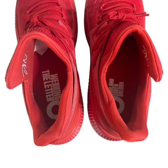 Adidas D Lillard Dame 3 Roots Red Size 12.5 Men’s - Picture 7 of 9